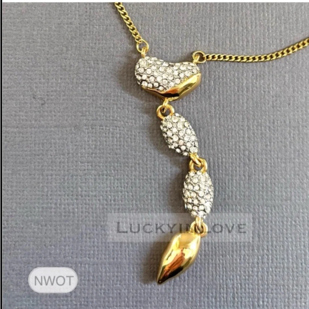 ALEXIS BITTAR • Solanales Crystal Pebble Chandelier Drop Necklace